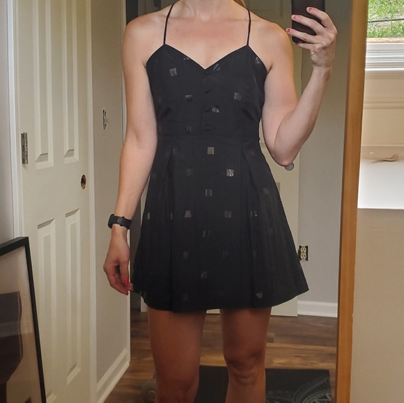 Insight Dresses & Skirts - INSIGHT BLACK SPAGHETTI STRAP MINI FIT AND FLARE DRESS WITH POCKETS